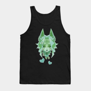 Drippy Green Neko Tank Top